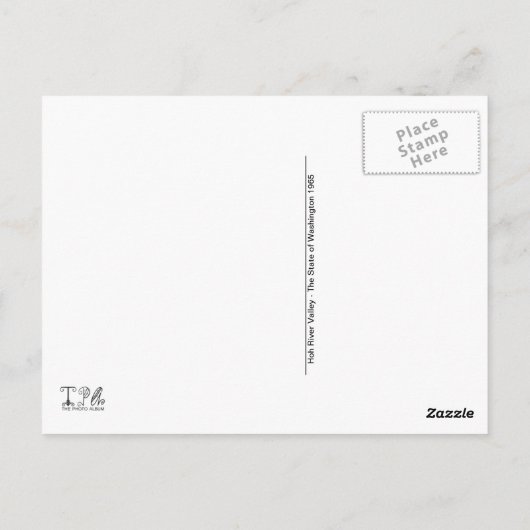 Hoh River Valley 1965 Postkarte (Rückseite)