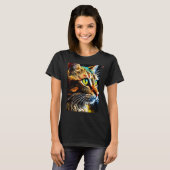 Höhe auf Punkt, Bleibe Pawsitiv T-Shirt (Vorne ganz)