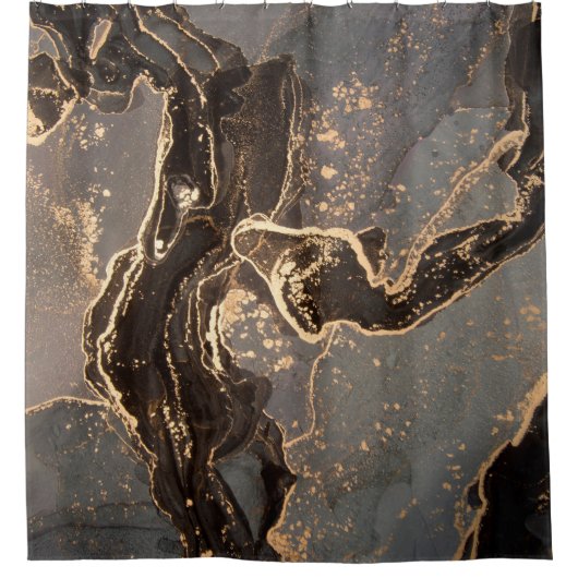 Hohe Auflösung. Luxuriöse abstrakte Flüssigkunstma Duschvorhang (Vorderseite)