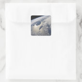 Hohe Aussicht auf die Halbinsel Gaspe Quadratischer Aufkleber (Tasche)