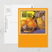Hohe Ball-Kalifornien-Orangen Postkarte (Vorne/Hinten)