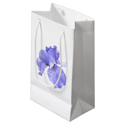 Hohe bärtige lila Iris Kleine Geschenktüte (Vorderseite Schrägansicht)