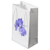 Hohe bärtige lila Iris Kleine Geschenktüte (Rückseite Schrägansicht)