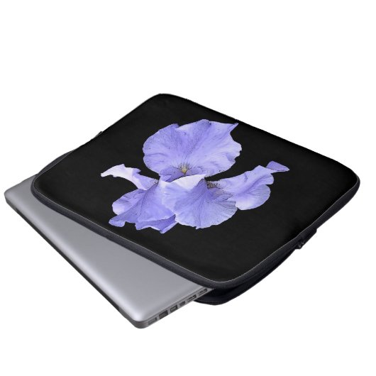 Hohe bärtige lila Iris Laptopschutzhülle (Vorne Knopf)