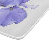 Hohe bärtige lila Iris Schneidebrett (Ecke)
