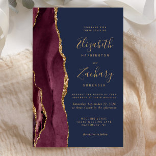 Hohe Budget-Bordeaux-Achat-Navy-Blau-Hochzeit