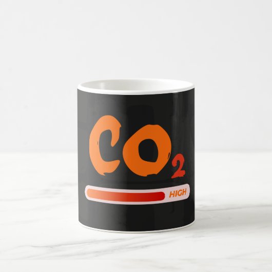 Hohe CO2-Verschmutzung, farbig Kaffeetasse (Mittel)
