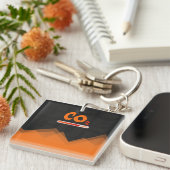 Hohe CO2-Verschmutzung, farbig Schlüsselanhänger (Vorderseite rechts)