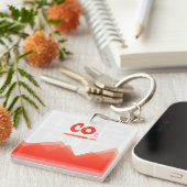 Hohe CO2-Verschmutzung, farbig Schlüsselanhänger (Vorderseite rechts)