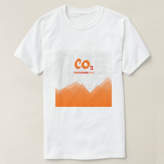 Hohe CO2-Verschmutzung, farbig T-Shirt (Design vorne)