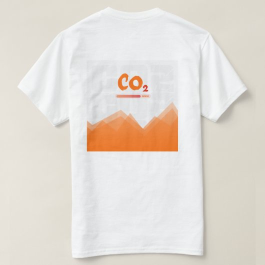 Hohe CO2-Verschmutzung, farbig T-Shirt (Design Rückseite)