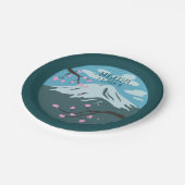 Höhe des Fuji Pappteller (Schrägansicht)