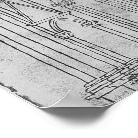 Höhe des Turms der Kathedrale Poster (Ecke)