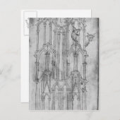 Höhe des Turms der Kathedrale Postkarte (Vorne/Hinten)