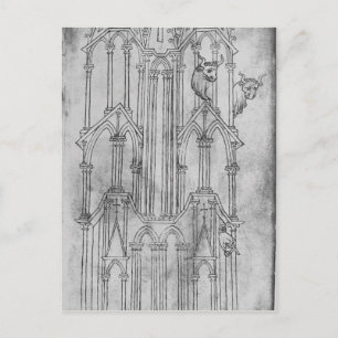 Höhe des Turms der Kathedrale Postkarte