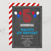 Hohe Einladung zu fünf Jahren (Vorne/Hinten)