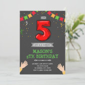 Hohe Einladung zu fünf Jahren (Stehend Vorderseite)