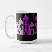 Hohe Farbige Gebäude Kaffeetasse (Links)