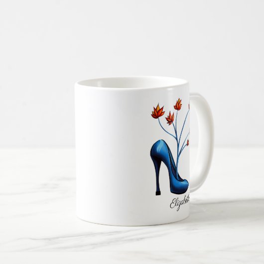 Hohe Fersen-Schuh-und Kaffeetasse (VorderseiteRechts)