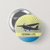 Hohe Flügel-Flugzeuge Button (Vorne & Hinten)