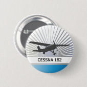 Hohe Flügel-Flugzeuge Button (Vorne & Hinten)