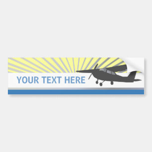 Hohe Flügel-Flugzeuge - kundenspezifischer Text Autoaufkleber