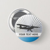 Hohe Flügel Taildragger Flugzeuge Button (Vorne & Hinten)