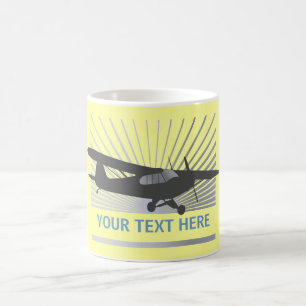 Hohe Flügel Taildragger Flugzeuge Kaffeetasse