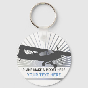 Hohe Flügel Taildragger Flugzeuge Schlüsselanhänger