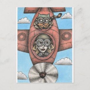"Hohe Flyer Postkarte