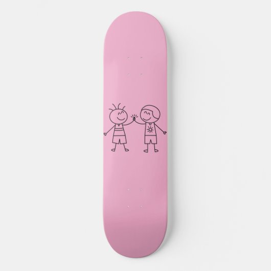 Hohe Fünf-mal-Bump-Peace-Brüderlichkeit Skateboard (Vorderseite)