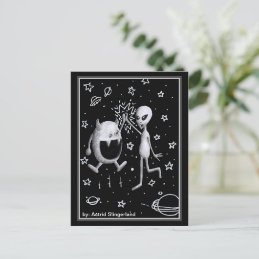 Hohe fünf - postkarte (Stehend Vorderseite)