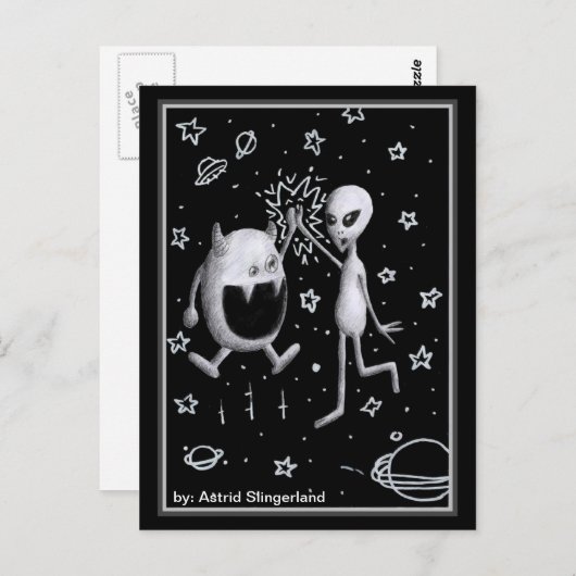 Hohe fünf - postkarte (Vorne/Hinten)