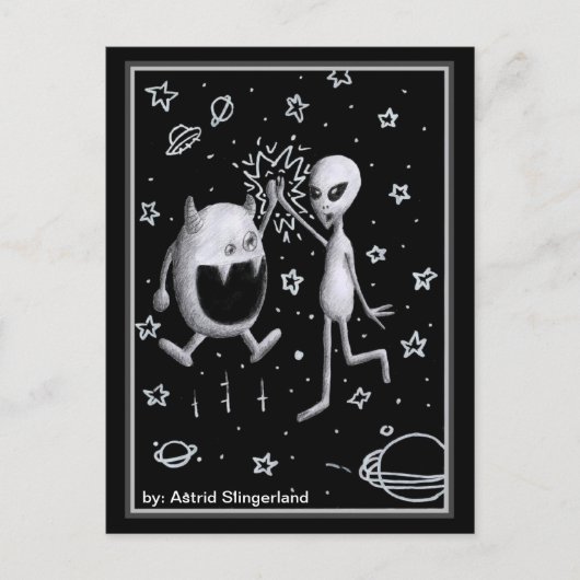 Hohe fünf - postkarte (Vorderseite)