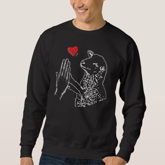 Hohe fünf Schafe, handgefiederte Schafe Sweatshirt (Vorderseite)