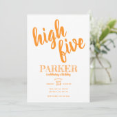 Hohe fünfte Geburtstagsfeier Einladung (Stehend Vorderseite)