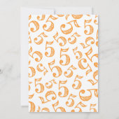 Hohe fünfte Geburtstagsfeier Einladung (Rückseite)