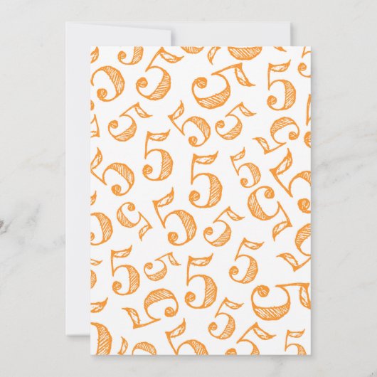 Hohe fünfte Geburtstagsfeier Einladung (Rückseite)