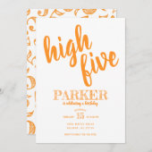 Hohe fünfte Geburtstagsfeier Einladung (Vorne/Hinten)