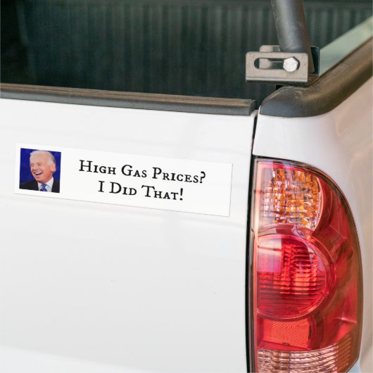Hohe Gaspreise? Biden hat das getan! Autoaufkleber (Auf Lkw)