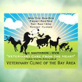 Hohe Geschäftszeiten für Tierarzneimittel Fensteraufkleber (Blatt 3)