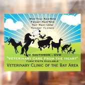 Hohe Geschäftszeiten für Tierarzneimittel Fensteraufkleber (Blatt 2)