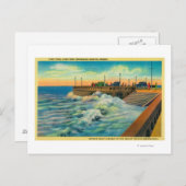 Hohe Gezeiten an der PromenadeKüste oder Postkarte (Vorne/Hinten)