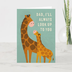 Hohe Giraffe-Vater Vatertagskarte Karte
