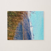 Hohe Gras- und schneebedeckte Bergpuzzle Puzzle (Horizontal)