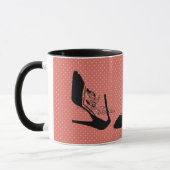 Hohe Heels-Mode-Stylist-Designer-Muster Tasse (Links)