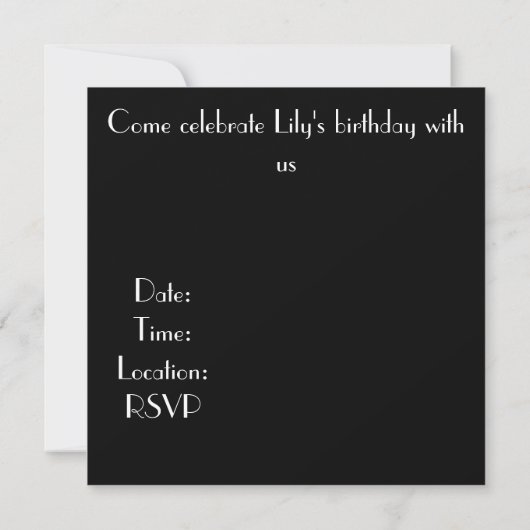 Hohe Heels-Party Einladung (Rückseite)