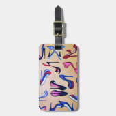 Hohe Heels-Schuh-Pumpen-Collagen-Mode Gepäckanhänger (Vorderseite vertikal)