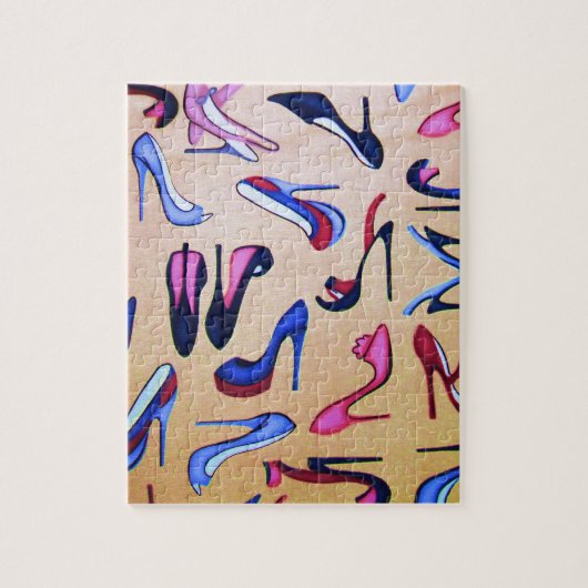 Hohe Heels-Schuh-Pumpen-Collagen-Mode Puzzle (Vertikal)