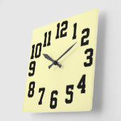 Hohe Kontrast Große Zahlen einfach lesen Quadratische Wanduhr (Winkel)